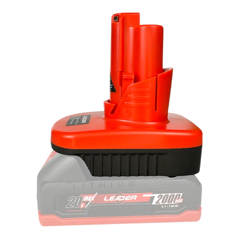 Адаптер-перетворювач для інструментів Milwaukee 12В від акумуляторів LEADER/Makita 18–20В